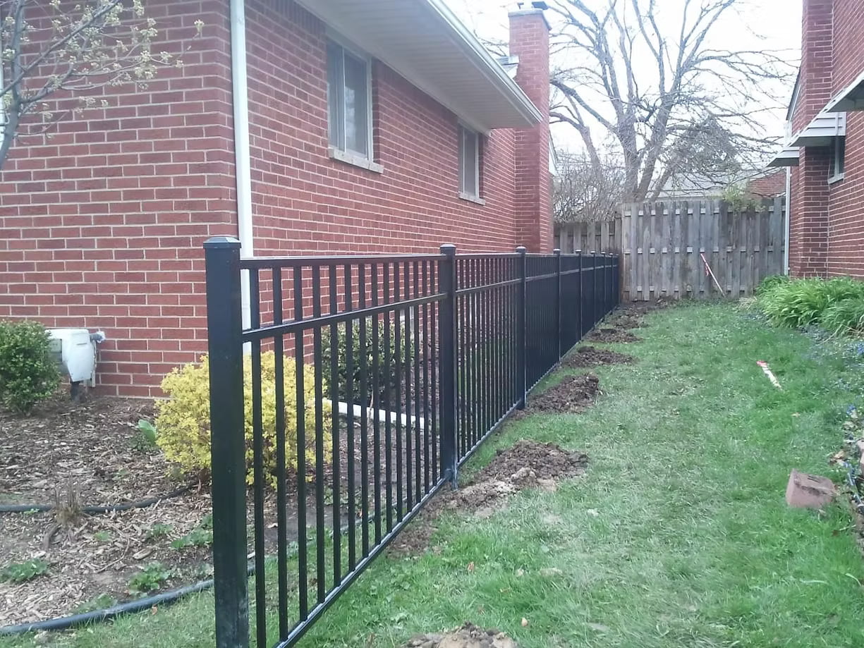 Aluminum black fence