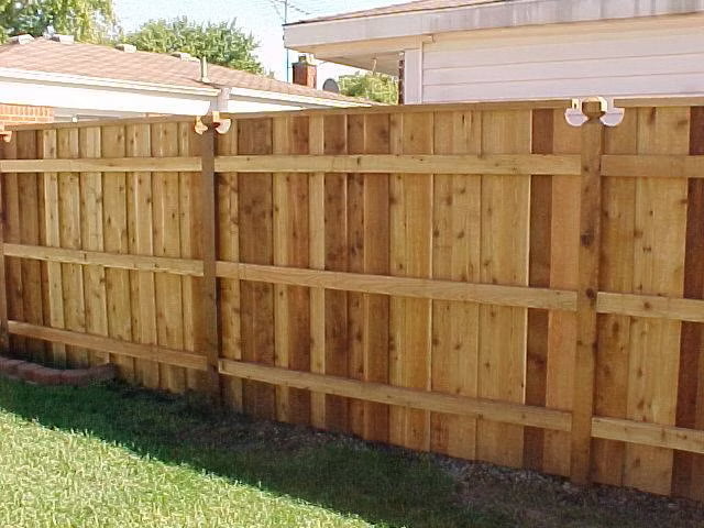 Cedar board-on-board fence