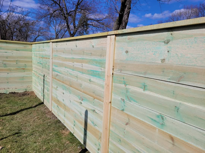 Treated horizontal fence